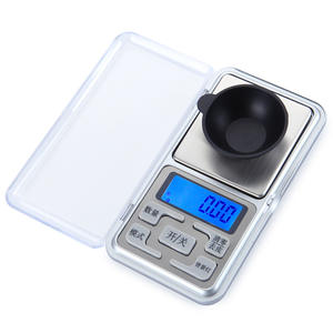 Báscula portátil para joyería, minibalanza electrónica de precisión de 0,01g con bandeja de báscula, pantalla Lcd, forma rectangular, funciona con pilas - Product Image 1