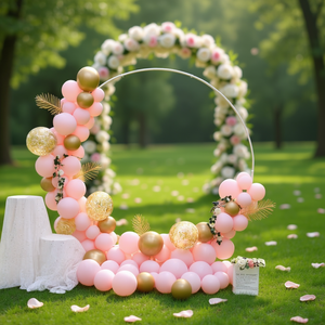 Set di Palloncini Circolari per Matrimonio con Supporto e Pompa, Decorazioni in Plastica per Feste Nuziali - Product Image 2