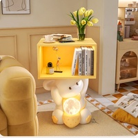 Décorations Modernes pour la Maison : Nouvelle Table de Chevet Lapin Adorable pour Chambre d'Enfant, Décoration de Sol pour Bébé et Enfants avec Canapé