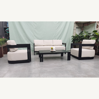 Mobilier d'extérieur haut de gamme Spot cadre en alliage d'aluminium tissu imperméable Villa Patio canapé ensemble