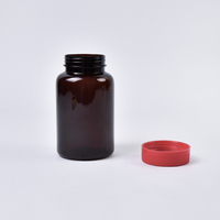 Bouteille d'emballage pharmaceutique ronde haut de gamme en PET de 400 ml à large ouverture, anti-lumière, avec couvercle, idéale pour le stockage de médicaments – Vente chaude directe usine