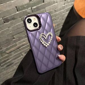 Nuovi disegni in pelle <span class=keywords><strong>cuore</strong></span> di diamante Design custodia del telefono cellulare per <span class=keywords><strong>Iphone</strong></span> 15 141 312 11 per le ragazze - Product Image 3