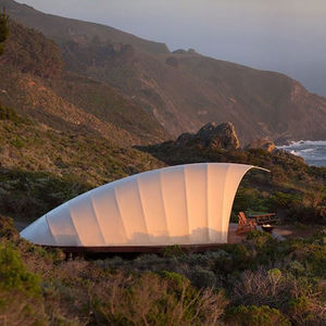 <span class=keywords><strong>Tente</strong></span> de luxe moderne en forme de coquille, unité d'hôtel de glamping avec salle de bain complète - Product Image 3