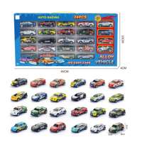 2026 enfants véhicule jouet nouveau jouet pour enfants 24 pièces modèle de voiture en métal 1:64 dessin animé Mini Simulation alliage coulissant voiture modèle ensemble garçon jouet