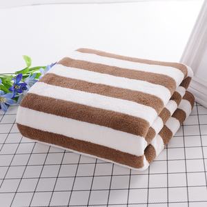 All'ingrosso asciugamani da bagno in cotone turco in microfibra per la casa morbidi assorbenti per il viso a strisce in pile di corallo <span class=keywords><strong>Set</strong></span> di asciugamani da spiaggia ad asciugatura rapida - Product Image 6