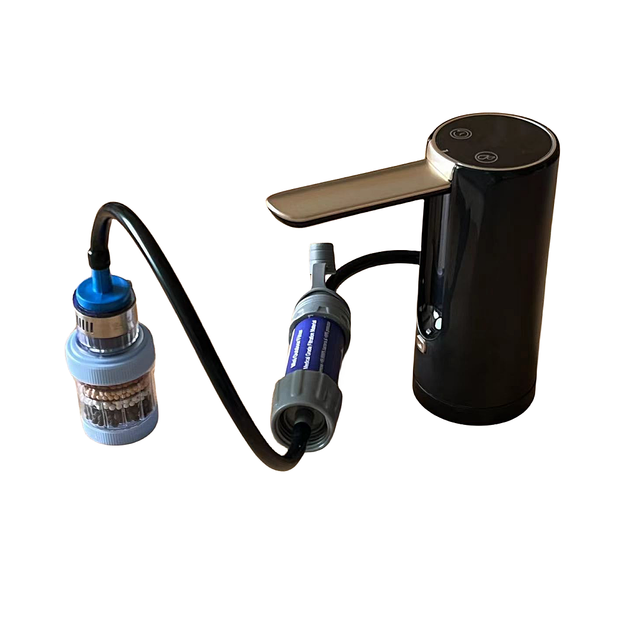 Portable Rechargeable Outdoor Electric Water Purifier USB-Type Front 6 Floor Composite Filtration System