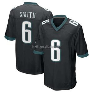 Maillot de joueur à la retraite de football américain cousu en gros uniforme de <span class=keywords><strong>l</strong></span>'équipe américaine vert minuit pour hommes 1 Hurts 62 Kelce Smith - Product Image 3