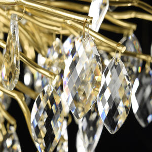 نجفة مضيئة جديدة ومستديرة فريدة مصباح مضيء كريستالي فاخر حديث ديكور سقف للمنازل والفنادق وغرف المعيشة والمطاعم - Product Image 4