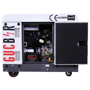 Type ouvert monophasé de groupe électrogène diesel portatif de 15 KVAs début électrique actuel de C. C à C.A. de 220V - Product Image 2