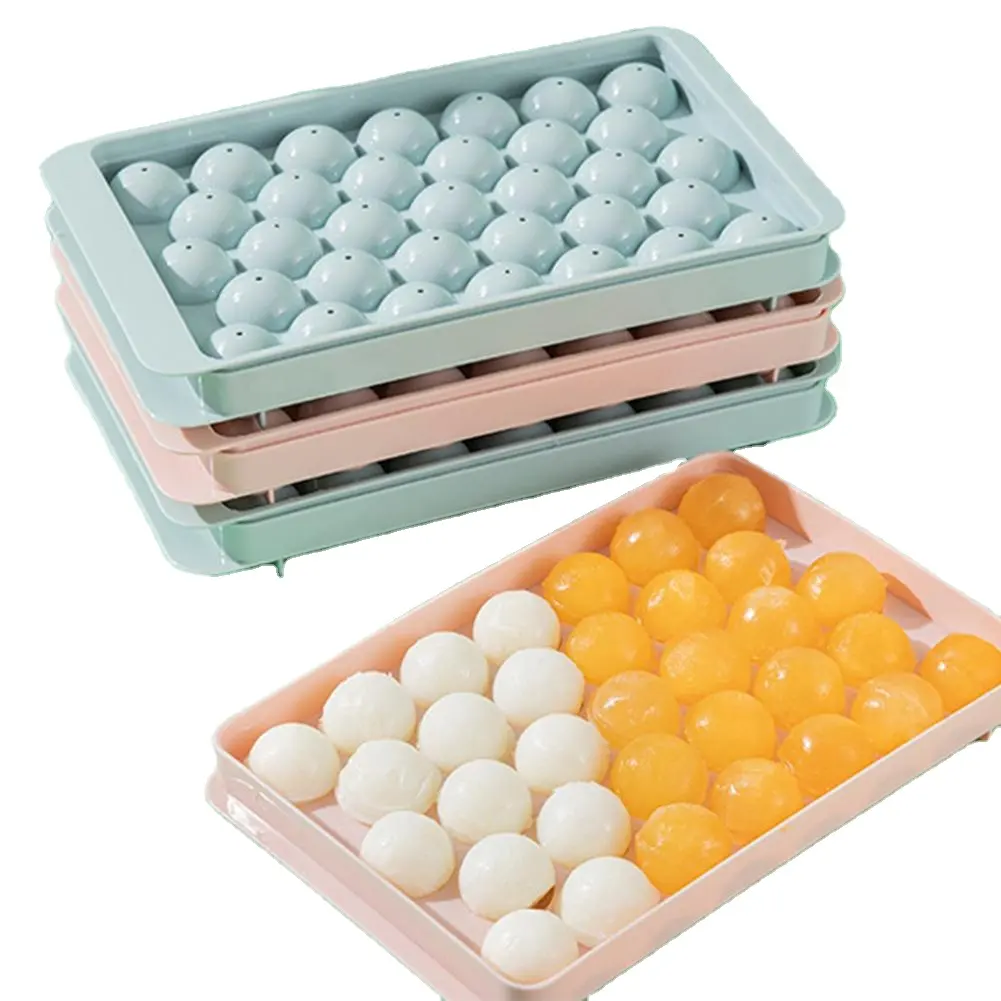 33 Grids Large Round Sphere Ice Mould Cube Tray Ice Maker PP Plastic Mold Forms Food Grade Mold Kitchen Gadgets