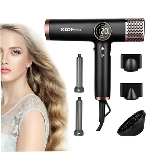 2023 KooFex 110000RPM Motor tanpa sikat peniup rambut suhu konstan Pro Ion negatif pengering rambut BLDC