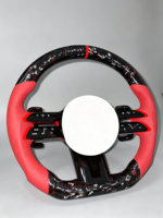 Volant en fibre de carbone forgée avec cuir rouge compatible Mercedes Benz Classe E W213, modification et amélioration de l'intérieur sport racing pour voiture