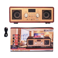Altavoz inalámbrico con radio fm, altavoz con carcasa de madera auténtica, estilo lujoso, gran oferta, 2025BT