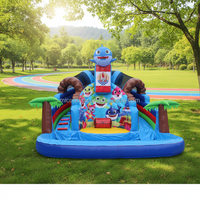 Château gonflable commercial de haute qualité en PVC, thème dauphin, avec piscine, idéal pour les locations de fêtes pour enfants – Vente directe usine