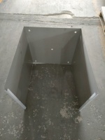 Pots de fleurs sur mesure en aluminium et acier inoxydable de grande taille, finition thermolaquée, design simple soudé, trou de drainage DIY, pour jardin