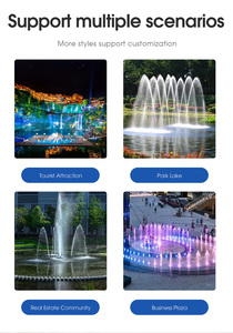 Fontaine de jardin extérieure moderne en acier inoxydable avec contrôleur d'eau et de musique dansante Ornement de forme circulaire fourni en usine - Product Image 4