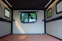 Tente de toit rigide électrique escamotable en fibre de carbone P Show pour camping-car, camionnette, fourgonnette, camping-car quatre saisons, camouflage, télécommande
