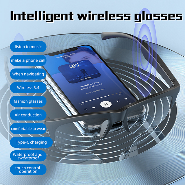 F02 Smart Sunglasses Wireless BT5.4 Outdoor Sport Glasses Photochromic Lenses Smart Glasses