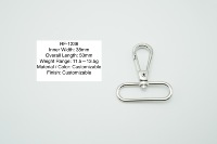 Mousqueton pivotant robuste en alliage de zinc, style vintage et tendance, étanche, pour laisse de chien, sangle de sac, collier d'animal, porte-clés