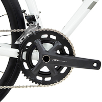 Vélo de route Twitter C6 Rs 2x12s avec freins hydrauliques complets, fourche en fibre de carbone, cadre en alliage, vélo de course 700c pour adultes