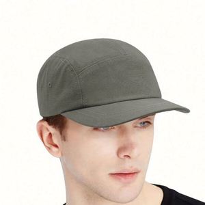 Casquette de camping en toile de coton 5 panneaux de haute qualité à visière courte pour sports de plein air, pêche et plage – Qualité supérieure - Product Image 1