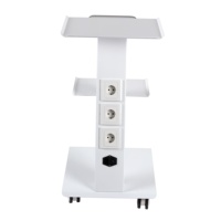 Chariot dentaire mobile simple et durable à trois niveaux, meuble de rangement pour salon de beauté avec prise, chariot à outils spécial pour clinique