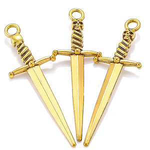 5 Màu Hợp Kim Cổ Hiệp Sĩ Thanh Kiếm Quyến Rũ Cho Vòng Cổ Mặt Dây Chuyền Tự Làm Handmade Trò Chơi Vũ Khí Đồ Trang Sức Làm 58*18Mm M91 - Product Image 5