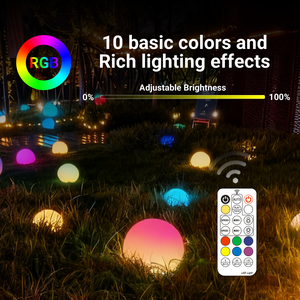 Lampe LED sphérique multicolore de 15 cm, rechargeable, <span class=keywords><strong>IP65</strong></span>, pour intérieur et extérieur, lampe de nuit pour chambre à coucher, décoration de la maison - Product Image 3