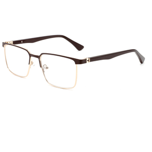 Montura de <span class=keywords><strong>Gafas</strong></span> Rectangulares de Acero Inoxidable con Borde Completo, Bisagras de Resorte de 360 Grados, Pintura Sólida, Duraderas, Unisex, Modernas, <span class=keywords><strong>para</strong></span> Lectura - Product Image 1