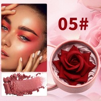 Highlighter & Blush 3D Kelopak Mawar - Vegan, Pigmentasi Tinggi, Desain Ukiran ODM dengan Kilau Mutiara Alami