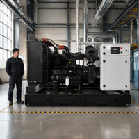Générateur diesel à châssis ouvert CRYOMAX DO 200KW, démarrage électrique 12V/24V DC, refroidissement robuste, panneau de commande intégré