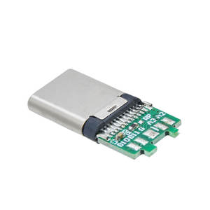 หัวต่อตัวผู้ชนิด C USB 3.0ชนิด C 24Pin 10-core dual-PCB พร้อมส่วนประกอบในการชาร์จพอร์ตสายเคเบิลเสริม - Product Image 3