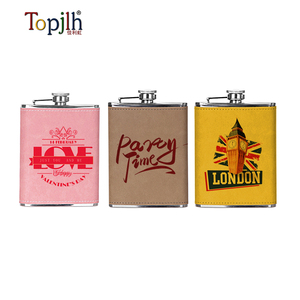 Topjlh Venta caliente 6oz Sublimación Cuero <span class=keywords><strong>Peltre</strong></span> Hip Flask Sleeve - Product Image 4