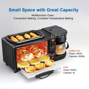 Máquina Multifuncional 3 en 1 para Hacer Sándwiches y Desayunos con Sartén, Cafetera, Tostadora y <span class=keywords><strong>Horno</strong></span> Microondas - Product Image 4