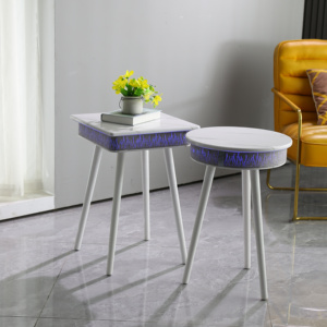 Tavolino coperto <span class=keywords><strong>di</strong></span> lino moderno <span class=keywords><strong>di</strong></span> alta qualità per la casa soggiorno e balcone mobili <span class=keywords><strong>interni</strong></span> - Product Image 1