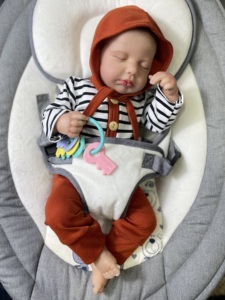 Muñeca Bebé Reborn Gemela <span class=keywords><strong>LouLou</strong></span> de 19 Pulgadas, Nueva y Económica, Despierta o Dormida, Piel Pintada en 3D, Muñeca Bebé Reborn de Silicona para Niñas - Product Image 4