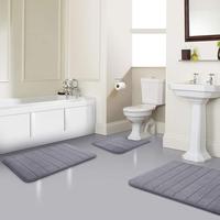 Tapis de bain en mousse à mémoire de forme en polaire corail, absorbant l'eau, antidérapant et écologique, pour salle de bain et chambre à coucher