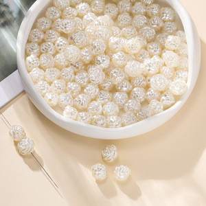 Abs <b>Rose</b> Beads 6mm High Gloss Three Dimensional <b>Petals</b> Diy Jewelry Accessories Loose Beads Wholesale - Product Image 3