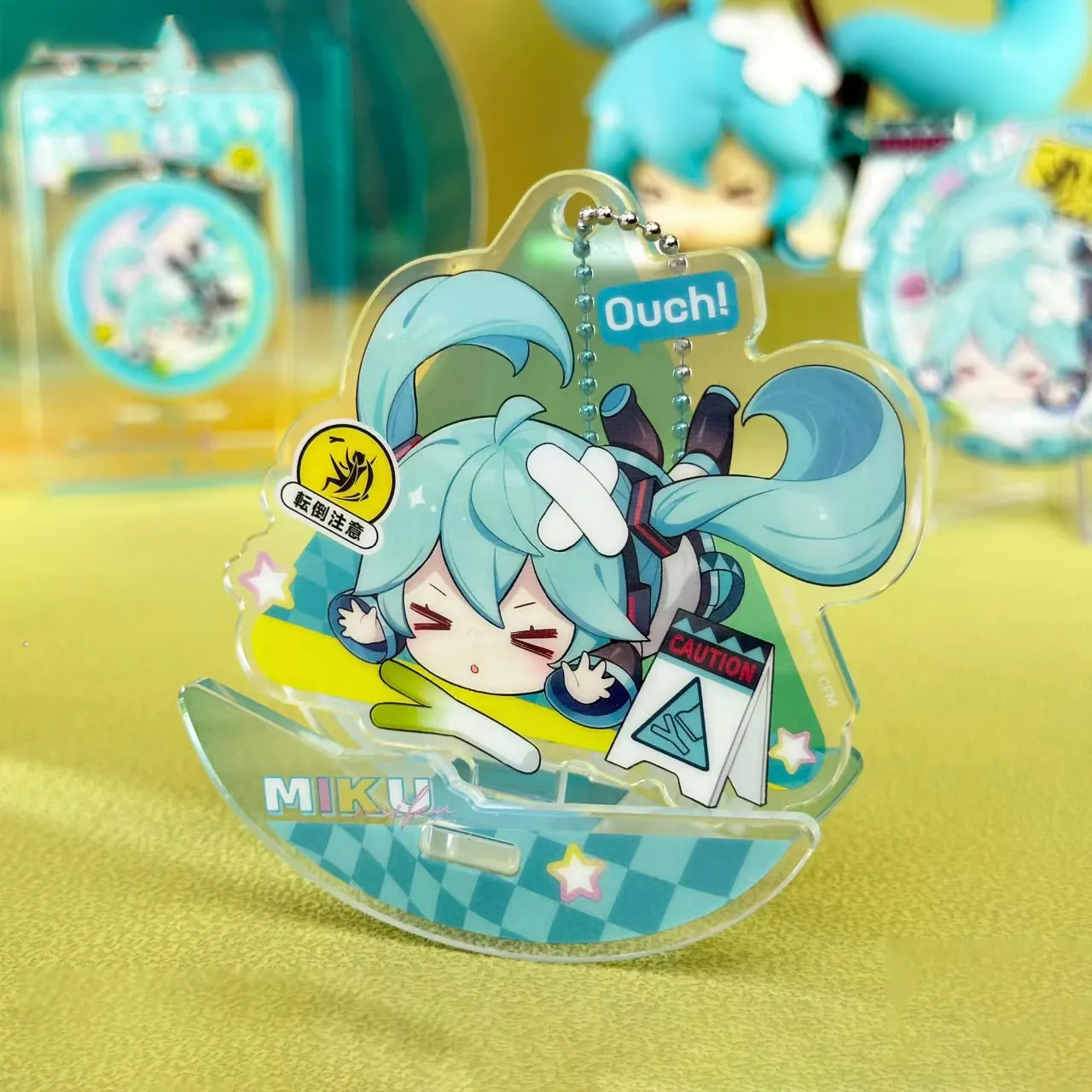 Manufacturer Holographic shaker Hologram Anime Glitter Custom Epoxy Keychain Customized Plastic Charms Acrylic Key