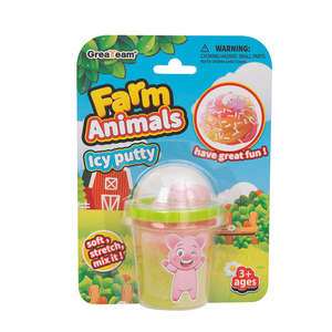 Popular Mini Farm Animal Theme Icy Putty Colorful Puff Crystal Slime Squeeze Craft <b>Kit</b> Funny Toys for Kid - Product Image 1