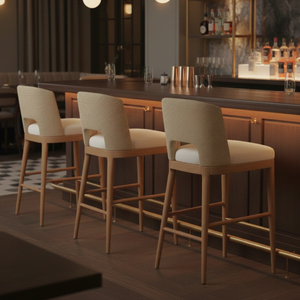 Sillas Altas de Madera para Barra de <span class=keywords><strong>Cocina</strong></span>, de <span class=keywords><strong>Mimbre</strong></span> y Ratán, Diseño Moderno, Uso Comercial, Interior/Exterior, Duraderas, Venta al Por Mayor - Product Image 2