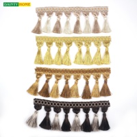 Rideaux en macramé fabriqués en Chine, largeur 10 cm, franges à pompons en cordon de macramé