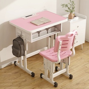 Escritorios y <span class=keywords><strong>sillas</strong></span> <span class=keywords><strong>de</strong></span> plástico con altura ajustable para estudiantes, utilizados en aulas escolares. - Product Image 5