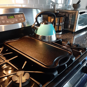 Reversible Double Sides Griddle Plate 2 in 1 Cast Iron <strong>Induction</strong> Grill <strong>Pan</strong> Griddle Plate for Gas Stove - Product Image 6