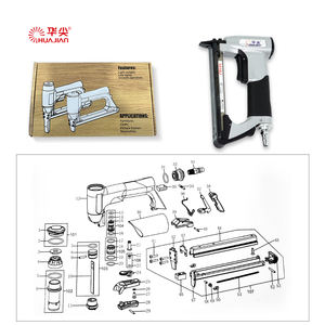 Sopt Goods 10J Grapadora neumática 6-13mm 10J Grapas Madera Sofá Carpintería Pistola de clavos de aire <span class=keywords><strong>para</strong></span> muebles - Product Image 4