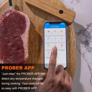 Termómetro de Carne Inteligente Bluetooth de Largo Alcance, Termómetro Digital Inalámbrico para Cocina y Barbacoa - Product Image 2