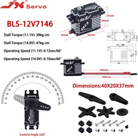 Servo Digital Brushless JX B220 220KG Torsi Tinggi 12V 18V Full Metal Gear CNC Shell Motor Servo 1/5 RC Model Robot Industri