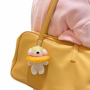 Porte-clés en peluche chien Teddy Kawaii, pendentif de sac, accessoires, jouet cadeau, anneau de natation, breloque en peluche, style dessin animé mignon - Product Image 5