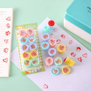 Kapibala 10-Pack <b>Stamp</b> Set Cute Capybara <b>Kids</b> Toy <b>Stamps</b> Kindergarten Reward Gift - Product Image 2