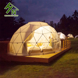 Maison transparente <span class=keywords><strong>de</strong></span> tente <span class=keywords><strong>de</strong></span> dôme géodésique d'igloo 6M <span class=keywords><strong>de</strong></span> <span class=keywords><strong>baie</strong></span> vitrée avec la porte en verre - Product Image 3